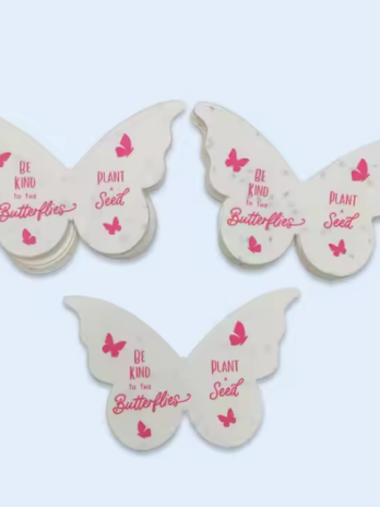 Wholesale Colorful Cute Butterfly Shape Plantable Seed Card Copy Paper Card