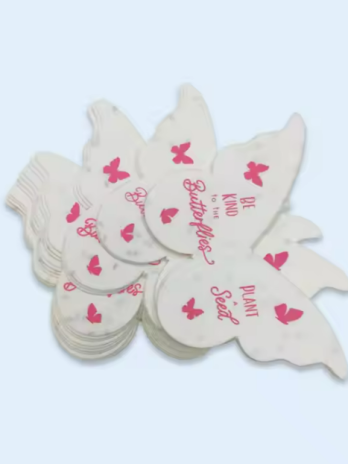 Wholesale Colorful Cute Butterfly Shape Plantable Seed Card Copy Paper Card