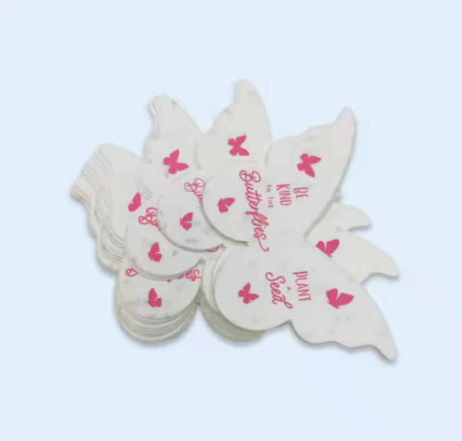 Wholesale Colorful Cute Butterfly Shape Plantable Seed Card Copy Paper Card - Image 2