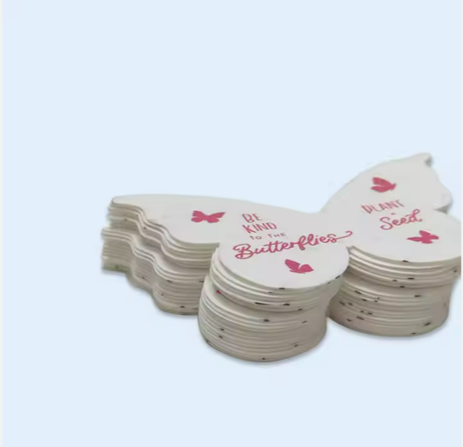 Wholesale Colorful Cute Butterfly Shape Plantable Seed Card Copy Paper Card - Image 3